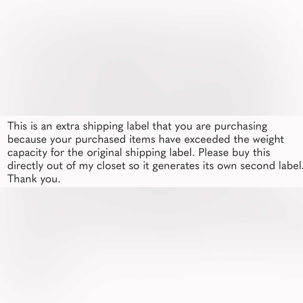 Extra Shipping Label - Picture 2 of 2